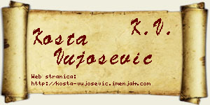 Kosta Vujošević vizit kartica
